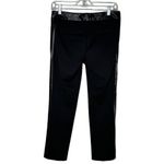 Laundry by Shelli Segal Pants Womens 6 Black Vegan Leather Tuxedo Stripe Neutral Photo 1