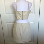 Peppermayo  Ivory Denim Mini Skirt & Corset Set Size US 8 Photo 3