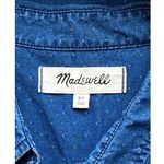 Madewell  Chronicle Denim Blue Jean Dot Shirt Boho Embroidered Top ~ Women's XS Photo 8