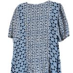 Lucky Brand  Women’s Top Flowy Blue Floral Geometric Design Size Small Photo 0