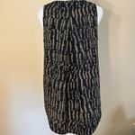 Collective Concepts Brown Black Abstract Pleated Sleeveless Blouse Small Photo 2