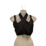 Kiava Black Leopard Criss Cross Convertible Sexy Halter Wrap Bikini Top Size XL Photo 1