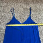 Amanda Uprichard cobalt blue button front sleeveless silk mini dress size M Photo 9