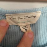 See You Monday  Light Blue Butterfly Sleeve Dress Size Small Photo 3