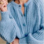 Sézane NWOT Sezane Emile Cardigan in Iceberg Blue xs Photo 0