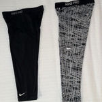 Nike  Pro Dri Fit Capri Leggings Womens Small Black Running Gym Athletic Lot Of 2 Photo 0