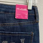 SONG Fit N Flare Embellished "Baby Girl" Jeans Size 7/28x32 Blue Photo 2