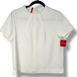 Spanx  The Perfect Funnel Top Powder White Short Sleeve Business Casual S Photo 0