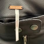 Free People Faux Leather Mini Skirt Black High Rise A Line Vegan Size 0 Photo 6