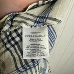 Veronica Beard  Kaia tie waist blue white plaid ruffle miniskirt waist 26-27” P38 Photo 11
