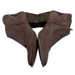 Marc Fisher  Brown Burnished Suede Contrast Stefani Western Bootie, Sz 7.5 Photo 11
