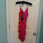 Ahluwalia Jade Two Toned Pink and Orange Ruched Dress Size 2 Photo 5