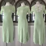 Maje Tie-Back Midi Dress in Green, Size EU 38/ US M, New w/Tag $415 Photo 14