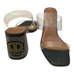 Kurt Geiger Party Clear Embellished Smiley Face Block Heel Sandals 10.5 (41.5) Photo 1