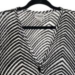 Chico's Chico’s Black & White Striped Button Thin Cardigan Photo 1