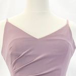 Adrianna Papell NEW  Womens‎ 12 Slip Crepe Column Maxi Dress Dusty Pink Rose $139 Photo 3