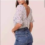 ASTR Anthropologie  the Label Floral Double V Surplice Bodysuit Photo 2