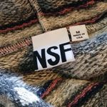 NSF Gray Pink Tribal Aztec Hoodie Sweatshirt Pink Size M Photo 3