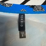 Torrid Blue Pineapple Print High-Waisted Bikini Bottoms size 2 Photo 2