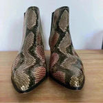 Steve New York Women's Radical Western Snake Print Ankle Booties Size‎ 8 Brown Photo 6