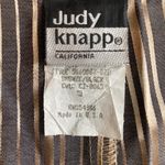 Vintage Judy Knapp California Womens Sz 3 Silky Striped Wrap Skort Bronze Black Gold Photo 14