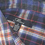 Mavi Jeans Mavi Womens Stud Button Front Shirt Size S Blue Orange Pink Plaid Long Sleeve Photo 4