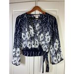 Flying Tomato A Calin Floral Faux Wrap Blouse Small Artsy Boho Office Church Photo 2