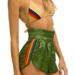 Aviator Nation Jungle Green Nylon Jogger Shorts New Size Medium Photo 0