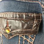 True Religion Ricky Pleather Jewel Embellished Straight Leg Jeans 29 Photo 6