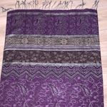 Pashmina  purple silver patterned fringe scarf Photo 2