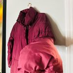 BUSAYO COLLECTIVE Women's Red Purple Ombré Parka Wine Jacket Size Small Photo 3
