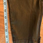 Current/Elliott  Black Faux Leather Skinny Jeans size 25 Wet Look Photo 3