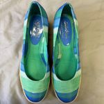 Soft Style Shoes Women Size 6.5 Medium 3 Inch Wedge Heel Hush Puppies Company Blue Photo 9