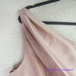 Alfred Sung New! Draped One-Shoulder Satin Maxi Dress in Toasted Sugar, size 14R Photo 5