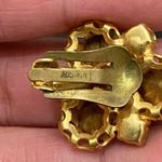 Vintage Peridot & Emerald Austrian Crystal Ornate Gold Photo 14