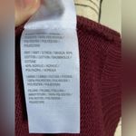 Denim & Co Heritage Maroon Quilted Woven-Front Sweater Jacket #W Photo 5