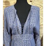 Free People Kimono Maxi Dress Denim Blue Size 6 Midi Boho Flowy Cottage Photo 6