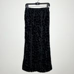GRETCHEN SCOTT Luxe Leaf Velvet Palazzo Pants Womens XS Holiday Party Chic Event Black Photo 3