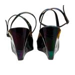 Christian Louboutin NEW Condorage Strap 85mm Iridescent Wedge Heel size 37 Black Photo 7