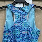 Ellen & Ollie Mod Print Blue Hawaiian Luau Cruise Maxi Dress Women's Size 12 Photo 5