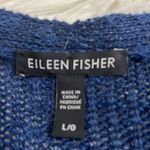 Eileen Fisher organic linen/cotton V-neck zip front sweater relaxed fit L Photo 3
