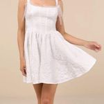 Lulus White Jacquard Mini Dress Photo 0