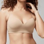 Soma 38DD Enbliss Wireless Bra Beige Nude Padded Seamless Comfort Stretch Tan Size undefined Photo 0