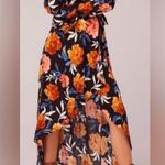 Band of Gypsies  No Woman No Cry Maxi Dress Faux Wrap LS Hi Lo Ruffle Hem,size S Photo 0