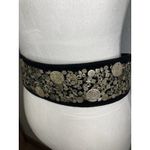 Chico's Vintage Belt S Black Chunky Embellished Suede Leather Boho Southwestern Photo 3