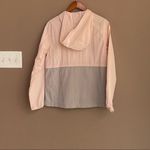 Thread‎ & Supply Color Block 1/4 Zip Hooded Wind Breaker in Pink Grey Size Small Photo 2
