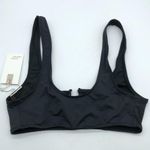 Good American U Ring Vegas Bikini Top Scoop Neck Black Size 2 US M Photo 3