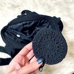 Vintage Crochet Bohemian Summer Shoulder Bag Black Photo 4