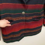 Petite Sophisticate Vintage Womans Petite S Southwestern Blanket Long Striped Blazer Aztec Tapestry Photo 6
