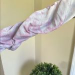 Free People  Pink and Blue Tie Dye Streetwear Ruched Mesh Blouse Photo 5